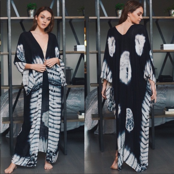 Accessories - Tie Dye Kimono— Black